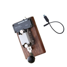Retro Style Manual Morse Code Telegraph Key Crafted Computer practice ve blackwalnut base