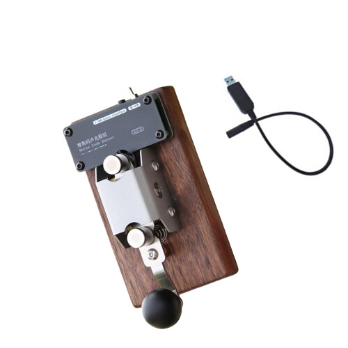 Retro Style Manual Morse Code Telegraph Key Crafted Computer practice ve blackwalnut base