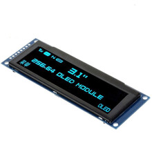 3.12" 256x64 Dots Graphic LCD Module Display Screen OLED Display Support SPI Blue light