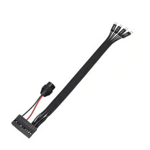 Signal Integrated Cable for Motherboard Chassis Front Panel 20Pin to Power /Off, HDD Light, Power Light.