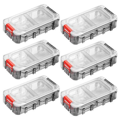 Set di 6 Scatole da Pesca Fluorescenti al Buio, Scatole per Accessori da Pesca e Esche.