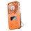 Mini Cooling Fan with Front Display and Fold-Out Stand for Commute Orange 1