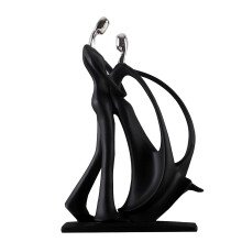 Romantic Couple Danceing Figurines Modern Art Abstract Dancers Sculpture Desktop Ballroom Dancers Lovers Ornament A