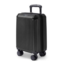 LUGG Sky Rover 15 Inch Underseat Cabin Bag, EasyJet Approved Hard Shell Suitcase, Spinner Wheels 45x33x20cm, Black