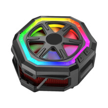 Mobile Phone Heat Dissipators Gamings Cooling Radiator Coolers with LED Light Black