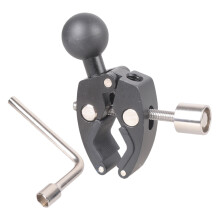25mm Aluminum Ball Head Mount Clamp for Motorcycle Bike 15-55mm Rail Anti theft handle