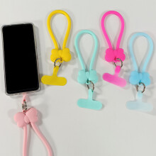 Elegant Butterfly Phone Cord Lanyard Wristband For Convenient Daily Use Orange