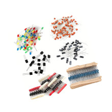 1400/1500Pcs Components Kit Metal Film Resistor Led Diode Aluminum Electrolytic 1
