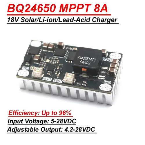MPPT Charging Module For Solar Panel Power 2S 4S LiFePO4 Battery 7.2V 8.4V 12.6V