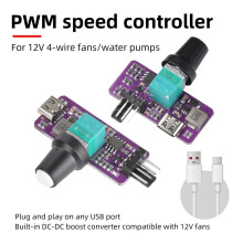 Intelligent PWM Fan Speed Controller Compatible for Standard 4Pin PC Single side wiring