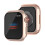 Capa Protetora em Ouro Rosa PC e Vidro Temperado 42mm Compatível com Apple Watch Series 10 4