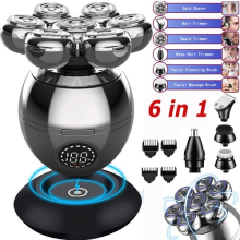 6-in-1 Electric Head Shaver for Bald Men Electric Men's Grooming Kit Cordless