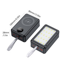 Battery Pack Case LED Screen Fast Charging Battery Holder (Battery NOT Black 22.5W
