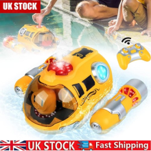 Remote Control Spray Motorboat 2.4GHz RC Boats with Lighting Effect Kid Pool Toy