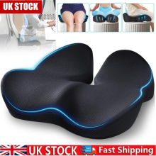 Memory Foam Orthopedic Seat Cushion Coccyx Seat Cushion Tailbone Relief Black
