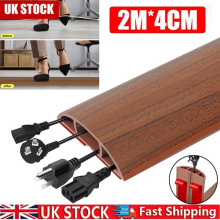 2 Meter Brown Floor Cable Protector 3 Channels Cable Tidy Wire Cover for Indoor