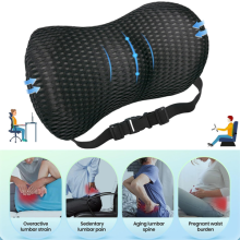 Lumbar Support Pillow Memory Foam Back Pain Relief For Desk Chair Office Working