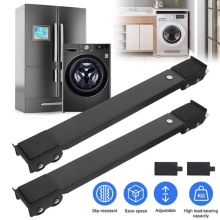 2x Black Heavy Duty Furniture Washing Machine Dolly Adjustable Rollers Wheels UK
