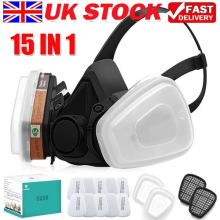 New 6200 Spray Painting Mask 15 in 1 Set Full Face Chemical Gas Vapor Respirator