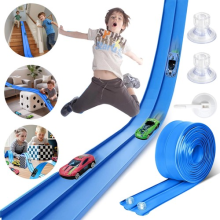 4.5m Flexible Race Double-Track Set Speed Track for Kids Flexible Car Track Gift