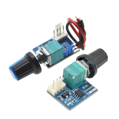 Rotary Knob Controlled PWM Fan Speed Controller Regulator for PC Computer Case With line 1