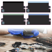 Waterproof Packaging Labels Strong Adhesive Security Sticker For Phone Light blue
