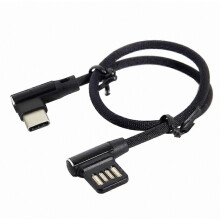USB-C 3.1 Type-C σε αριστερή γωνία 90 μοιρών καλώδιο δεδομένων USB 2.0, ανθεκτι