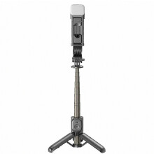 2 in 1 jatkettava jalusta Kannettava Bluetooth Selfie Stick himmennettävällä täyttövalolla älypuhelimille