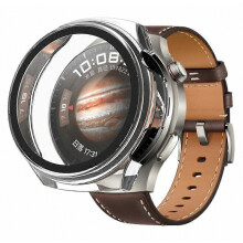 Compatible with Huawei Watch 4 Pro Hard PC Case, Anti-Scratch HD Protective Cover with Tempered Glass Film