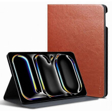 Compatibel voor iPad Pro 11-inch (2024) hoes, Auto Wake/Sleep PU lederen folio tablethoes, slanke beschermende standaard
