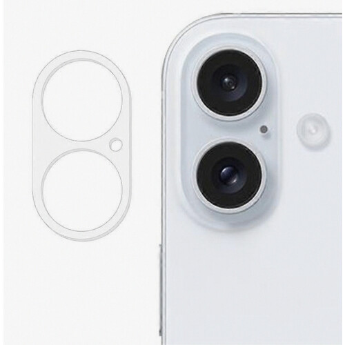 Compatible with iPhone 16 Plus and 16, Scratch-Proof Tempered Glass Camera Lens Protector Film