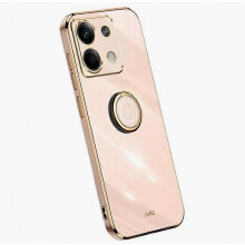 Cás Comhoiriúnach do Xiaomi Redmi Note 13 Pro 4G agus Poco M6 Pro 4G, Clúdach TPU leictreaphlátáilte le Kickstand, Shock