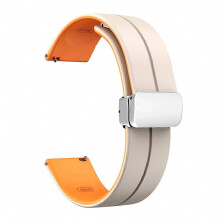 Compatible for Huawei Watch 4, Watch 4 Pro, Watch 3, Watch 3 Pro, 22mm Dual Colour Silicone Watch Band with Magnetic Fol