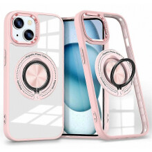 Cás Comhoiriúnach le haghaidh iPhone 13 agus iPhone 14, PC Glan agus Clúdach Fón TPU le Comhoiriúnacht MagSafe agus Kick