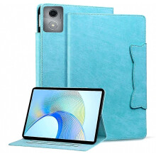 Compatible for Lenovo Tab M11 Plus and Tab K11 Plus Case, PU Leather Tablet Cover with Stand, Cat Buckle Closure