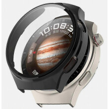 Compatible con Huawei Watch 4 Pro Space Edition Smartwatch PC Frame Case con protector de pantalla de vidrio templado cu
