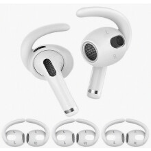 3 Pairs L Size Silicone Ear Tips Compatible with Apple AirPods 3, Anti-Slip Earbud Covers with Anti-Lost Design