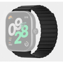 Compatible Silicone Watch Band Strap with Alloy Connector for Redmi Watch 4, Soft Adjustable Replacement Strap