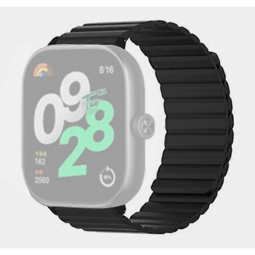 Compatible Silicone Watch Band Strap with Alloy Connector for Redmi Watch 4, Soft Adjustable Replacement Strap