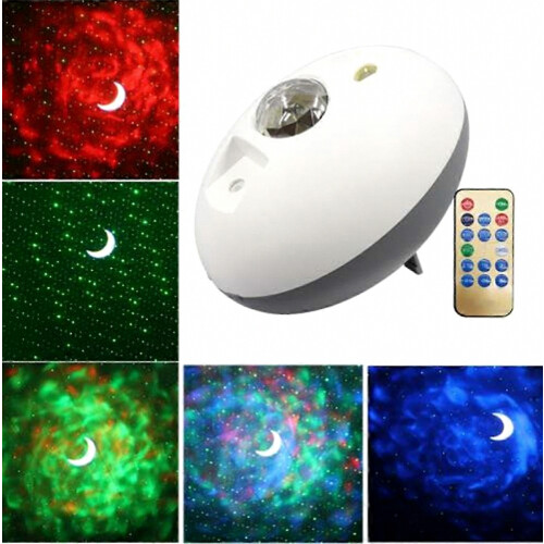Επαναφορτιζόμενος οβάλ LED Starry Sky Projector Night Light με ενεργοποίηση ήχου, λ