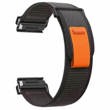Watch Band Compatible for Garmin Fenix 7X 6X 5X Replacement Nylon Adjustable Loop Fastener Strap