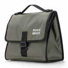 Foldable Bicycle Front Bag with Aluminum Film Lining, Insulated Food Storage Pouch, Water Resistant, Black