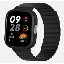 Compatible for Redmi Watch 3 Silicone Watch Band with Magnetic Closure and PC Protective Case