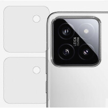 Proteggi obiettivo fotocamera da 2 pezzi compatibile con Xiaomi 14 Pro, pellicola trasparente in vetro temperato 2.5D