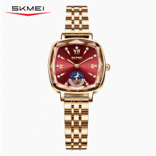 Damesmode analoog horloge waterbestendig vierkante wijzerplaat Elegant polshorloge met kristallen accenten en sterpatroo