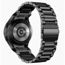 Compatibele roestvrijstalen snelsluiting horlogeband voor Galaxy Watch 5, 5 Pro, Watch4 en Watch4 Classic 46 mm, zilver