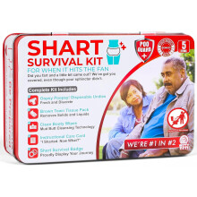 Funny Shart Survival Kit Ultimate Poop Prank Gag Set de regalo contiene toallitas húmedas, ropa interior desechable, pañ