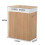 100L Collapsible Wood Laundry Hamper with Lid 3