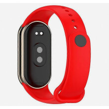 Siliconen vervangende horlogeband compatibel met Xiaomi Smart Band 8, metalen connector, comfortabele verstelbare band