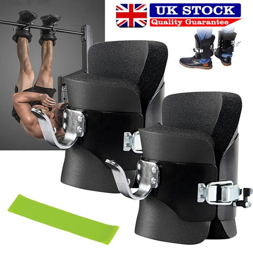 Anti Gravity Inversion Boots Hanging Pull Up Boots for Abdominal Sit Up (Black)